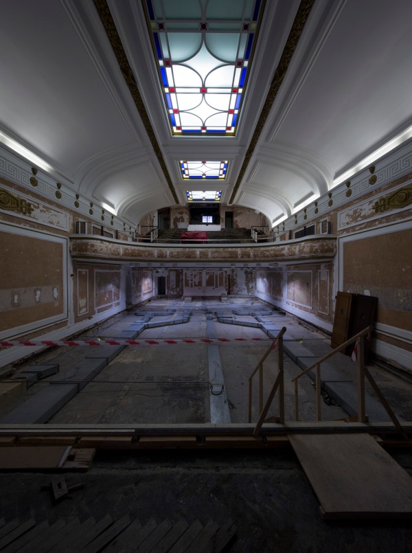 The cinema interior - mid-restoration (flickr.com/regentstcinema)