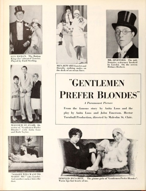 Publicity for Gentlemen Prefer Blondes (1928)